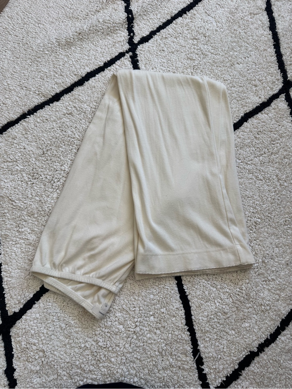 DONNI. The Baby Rib Scallop Pant cream